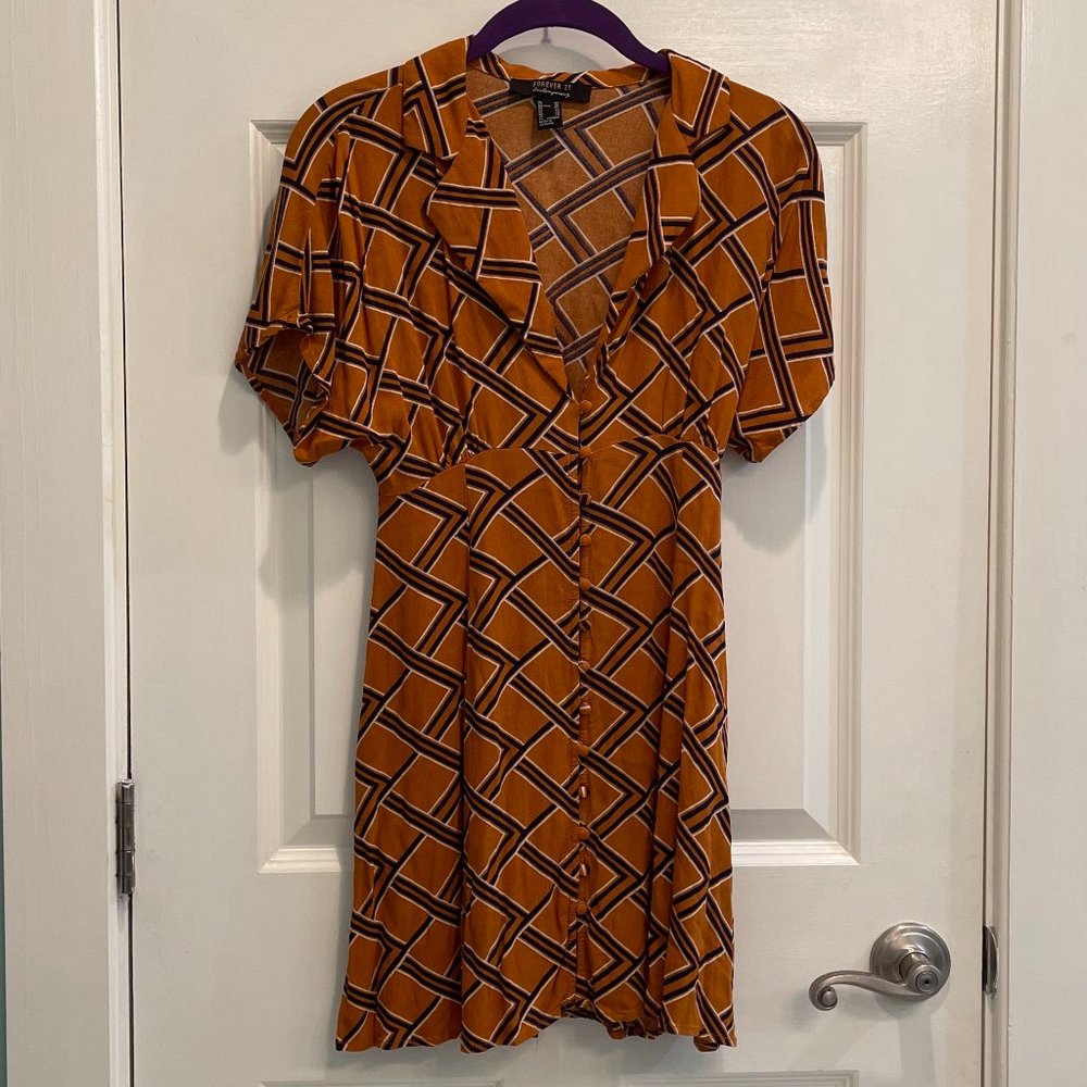 Stripped button down dress